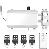 Casmer Remote Control Deadbolt Lock with 4 Remotes Contol and App | Anti-Theft Remote Door Lock, Remote Control Door Lock fit for Home, Hotel, Apartment, RV Security etc, 1-Year WA/RY