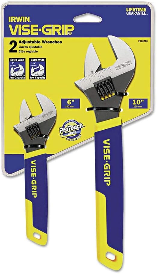 Adjustable Wrench Set, 6" & 10", Lot of 1