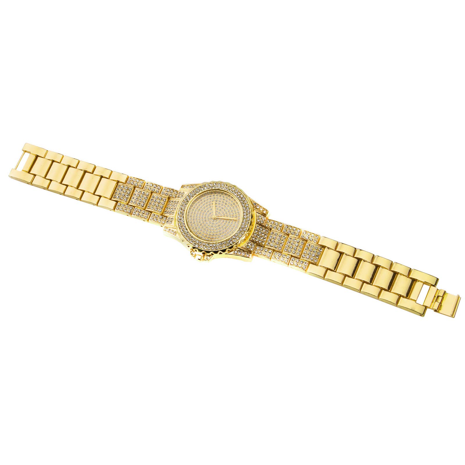 ENET Ladies Bling Watches Fashion Luxury Diamond Rhinestone Wristwatch Quartz Watch Gold