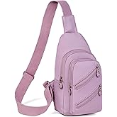 Banelu Crossbody Small Sling Backpack Sling Bag for Women, Chest Bag Daypack Fanny Packs Cross Body Bag for Hiking Traveling Outdoors