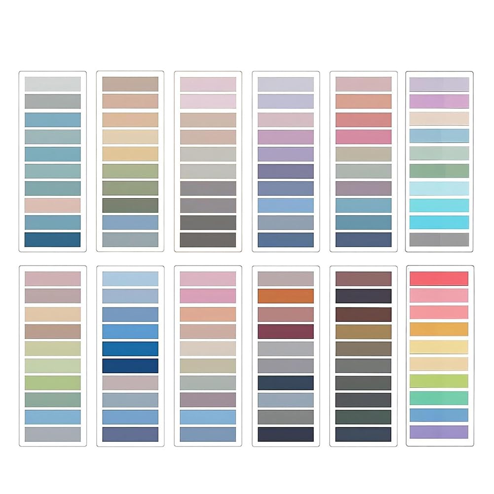 Oiiwowi 2400 PCS Sticky Tabs,120 Colors Writable Sticky Note Tabs for Binders, Annotation Tabs, Page Markers, Classify Files