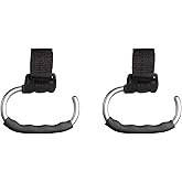 OXO Tot Handy Stroller Hook, Gray | Hang Bags and Accessories, Stroller Organizer, Non-Slip Grip, Rotates 360 Degrees, On-the-Go Storage, Baby Registry Essential