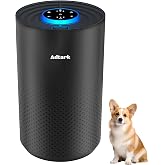 Air Purifiers for Home Bedroom, ADTARK Air Cleaner with 3-in-1 Filter, Sleep Mode &amp; Aroma Function, 3 Light Modes, Room Air Purifier with 3 Timer for Office, Dorm, Hotel (Black)