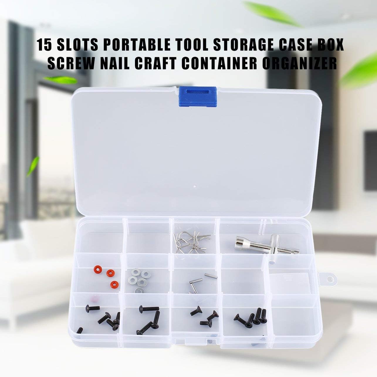 15 ranuras Caja de almacenamiento de herramientas portátil ...