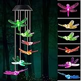 Wanmingtek Wind Chimes Outdoor, Solar Powered