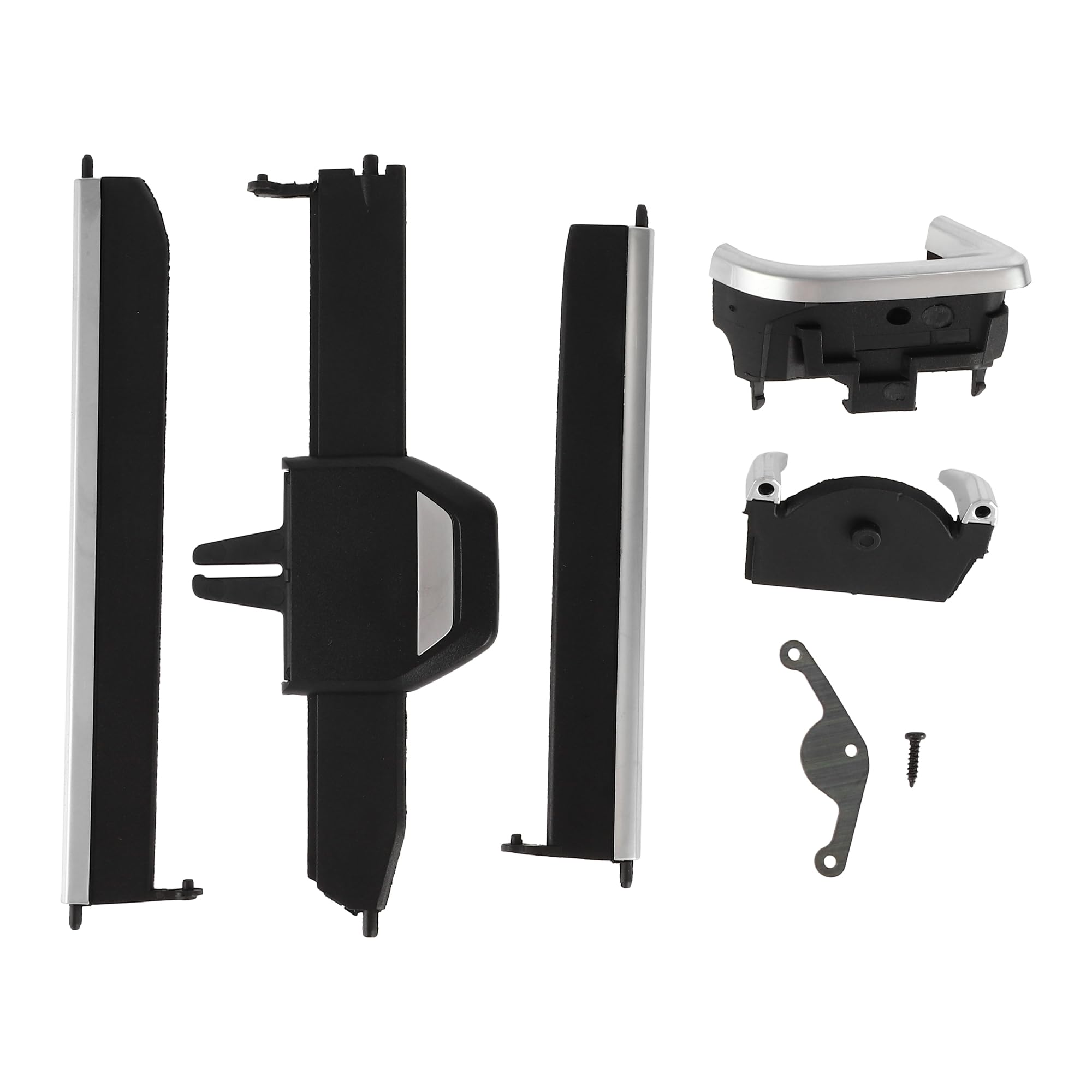 Photo 1 of TUCKBOLD AC Air Vent Clips Tab for BMW X5 G05 2019-2023 /X6 G06 2020-2023/ X7 G07 2019-2023 Waterproof Left Air Conditioning Vent Outlet Trim Tab Black Silver Tone Adhesive Backing 1 Set
