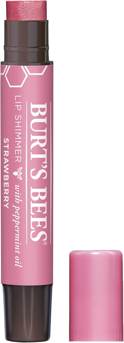 Burt's Bees Lip Shimmer Strawberry 100% Natural Moisturising Tint 1 Tube