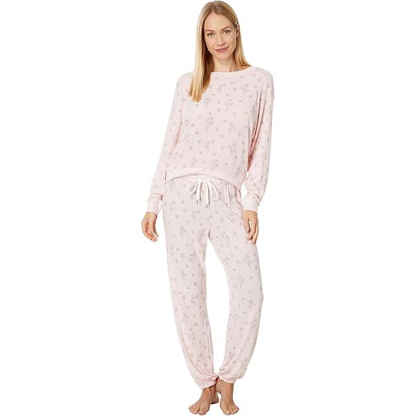 Honeydew Intimates Women's Back in Bed PJ Set, Earl Grey Stripe at