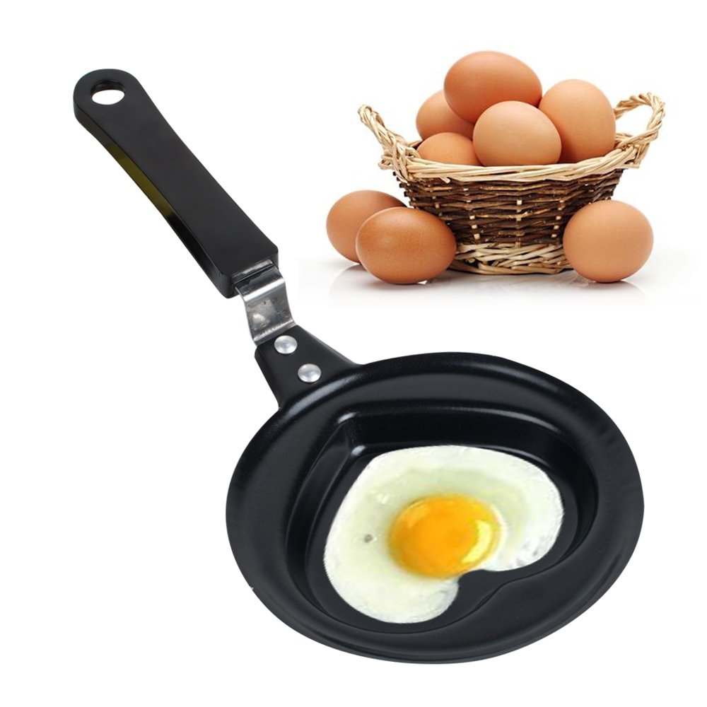 Zinnor Mini Fried Egg Pan Frying Cook Egg Pancake Stainless Steel Heart Mould Kitchen Tool