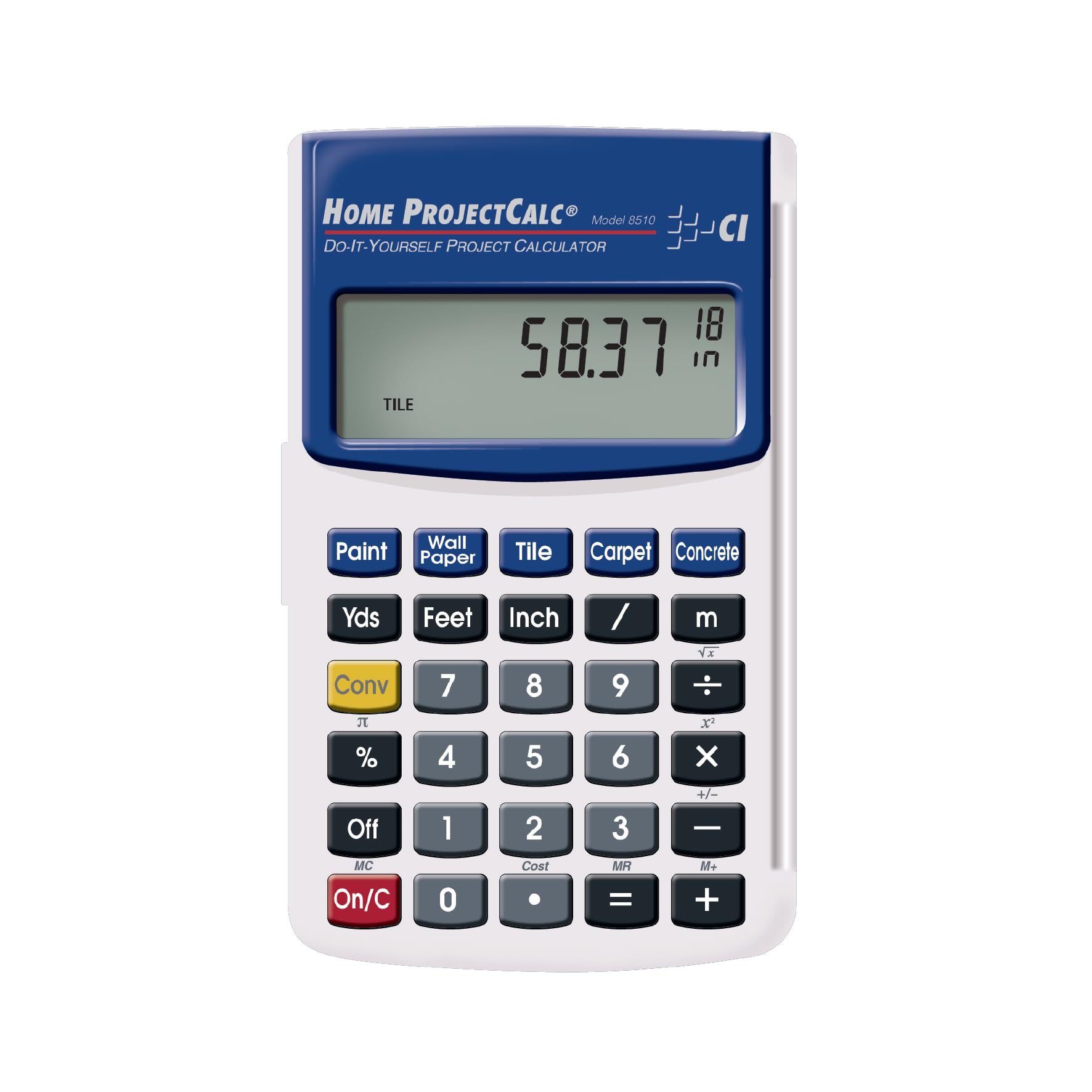 Calculated Industries 8510 Home ProjectCalc Do-It-Yourselfers Feet-Inch-Fraction Project Calculator | Dedicated Keys for Estimating Material Quantities and Costs for Home Handymen and DIYs