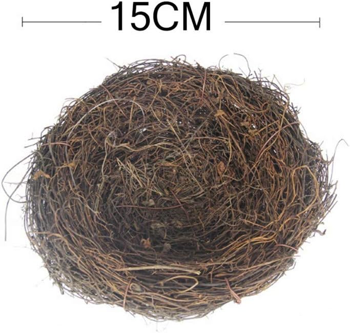 JKRTR Creative Easter Decor of Simulated Mini Artificial Quail Egg Bird's Nest Model（AS Shown,15CM）