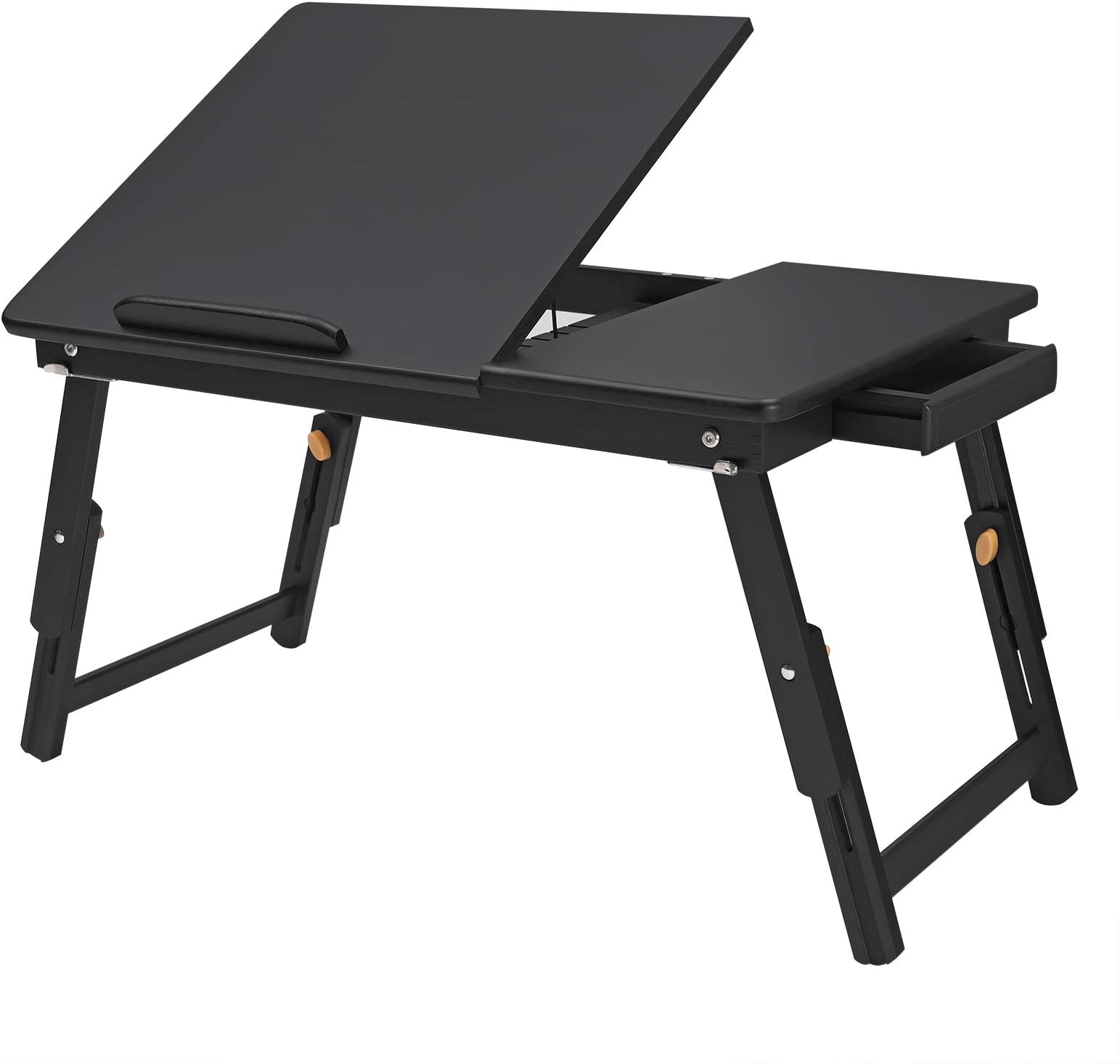 SONGMICS Folding Bamboo Laptop Desk, Large, Height Adjustable