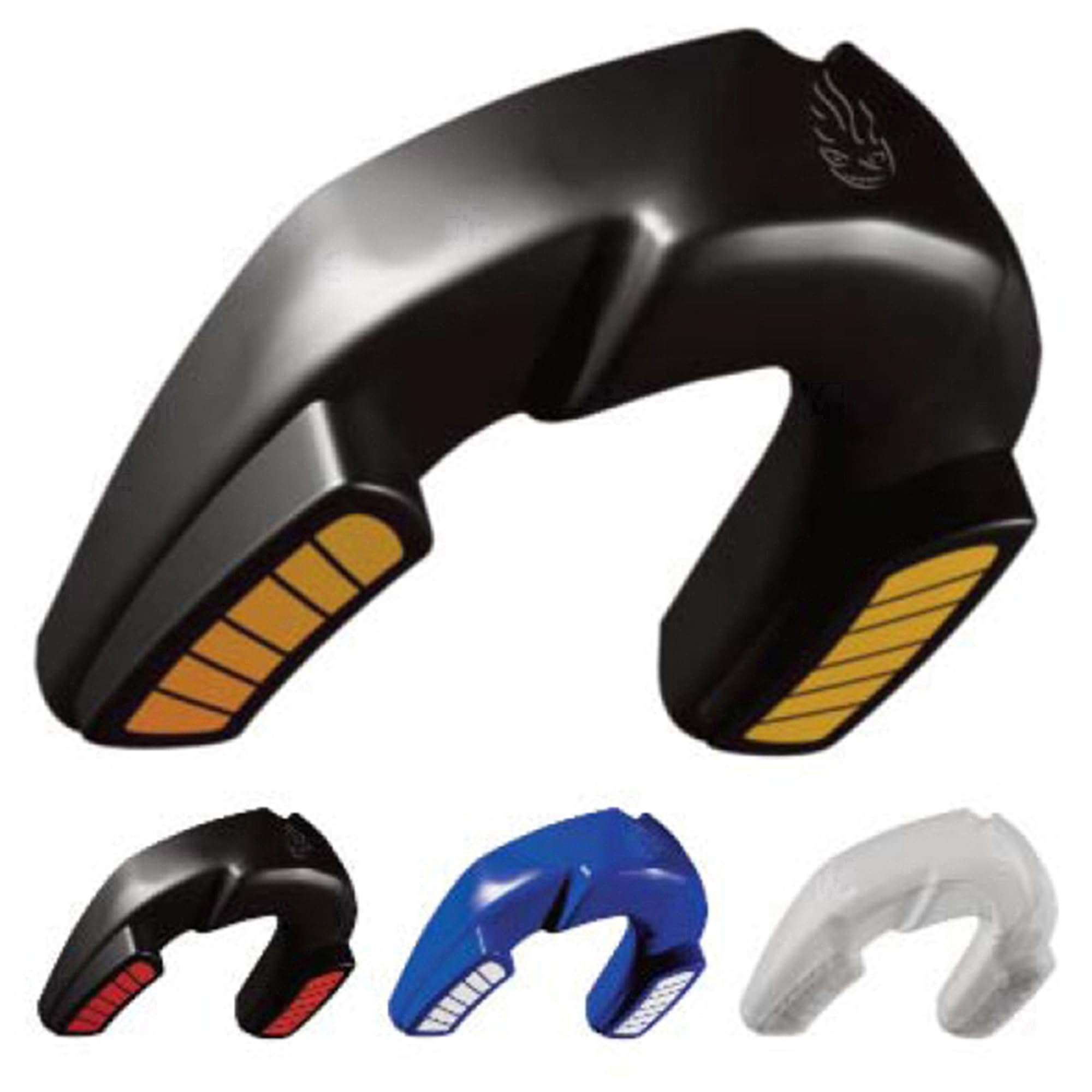 Dr Knox Professional Level Sports Gum Shield Dual Layer Mouth Guard for Superior Protection Boxing, Martial Arts, MMA, Muay Thai, Karate, Judo, Rugby and All Contact Sports (Black/Gold) 12 Years+