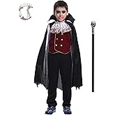 DNQCOS Boys Kids Vampire Halloween Costume Gothic Classic Cosplay Dress Up
