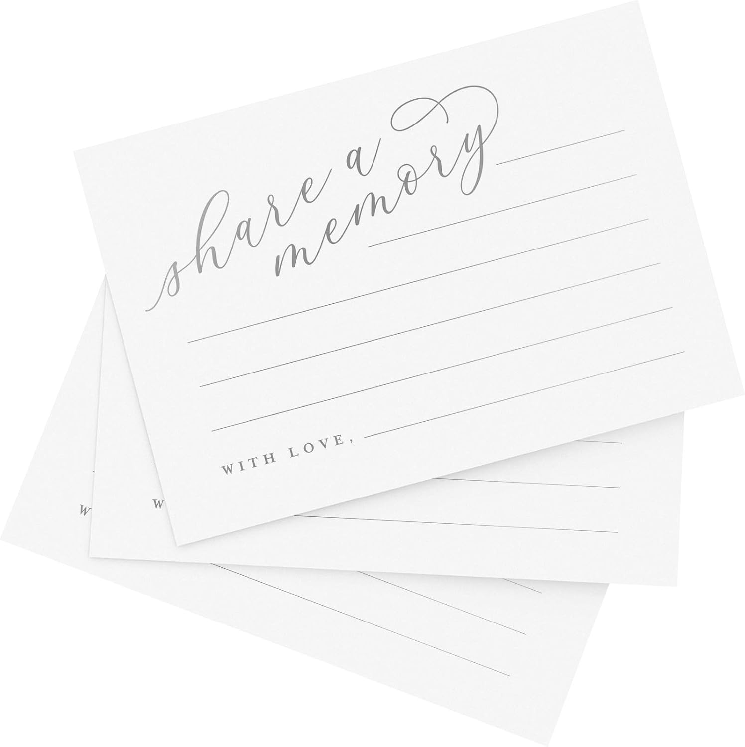 Bliss Collections Silver Share A Memory Cards, Perfect for: Funeral, Celebration of Life, Memorial, Retirement - Image 3