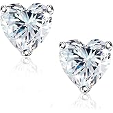 "STUNNING FLAME" Trillion-cut/Cushion-cut/Emerald-cut/Marquise-cut ... 18K White Gold Plated Sterling Silver Cubic Zirconia Simulated Diamond Stud Earrings for Women