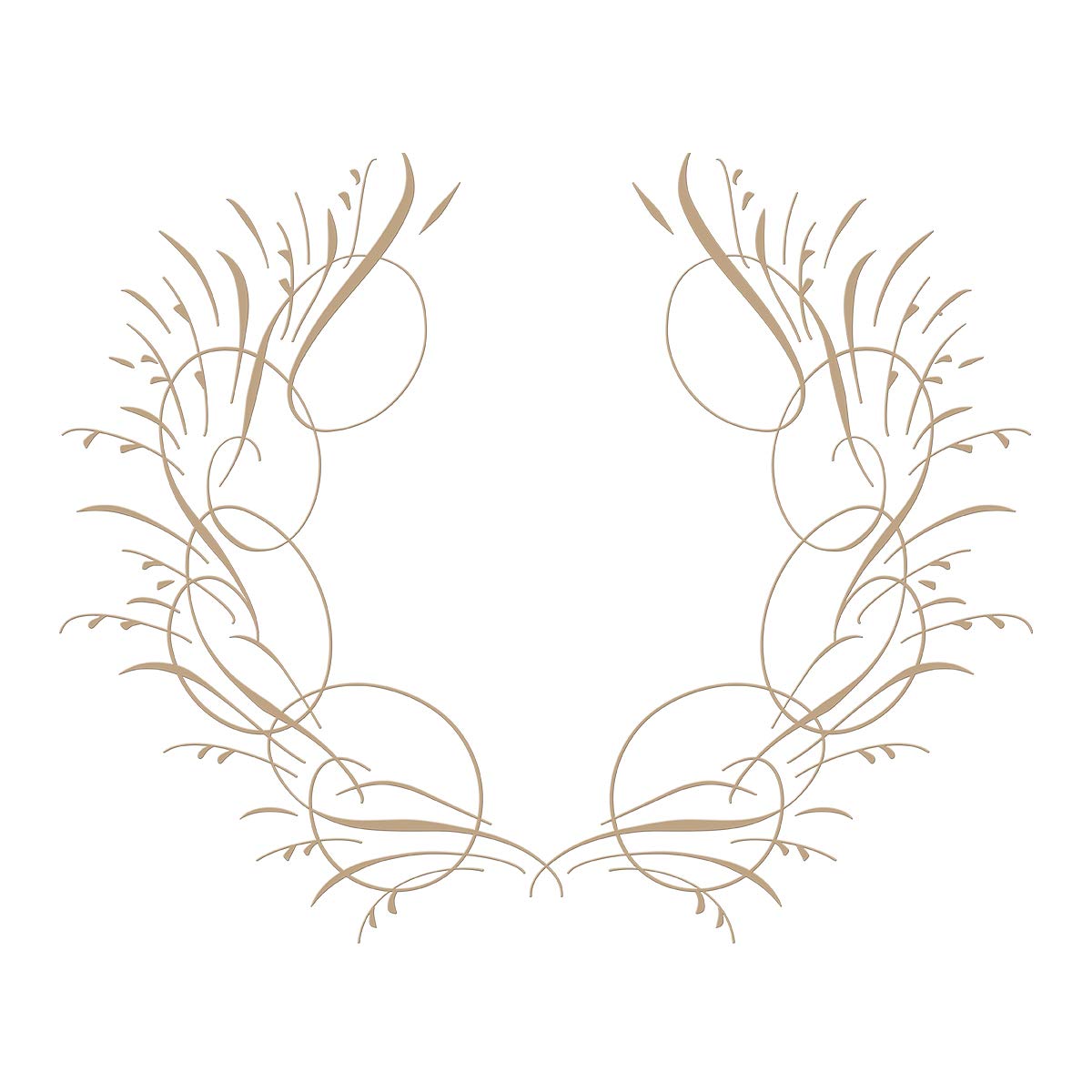 Spellbinders Glimmer Hot Foil Plate-PA Scribe by Paul Antonio-Monogram Laurel, Metal, 12.3 x 10 cm