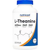 Nutricost L-Theanine (400mg) 240 Capsules, Gluten-Free, GMO-Free