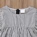 Lefyira Baby Girl Stripe Top Blouse Autumn Ruffle Sleeve Shirt Casual Clothes (6-12 Months, Black+White)