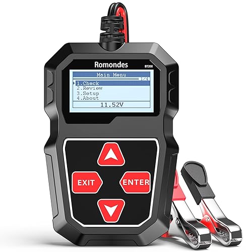 Romondes Bt200 Car Battery Tester 12v 100 2000 Cca Auto Battery Load