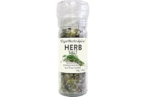 Cape Herb & Spice - Table Top Grinder - Herb Salt Seasoning, No MSG, No Artificial Flavouring, Non-GMO, Halal, Vegan, 6 Count