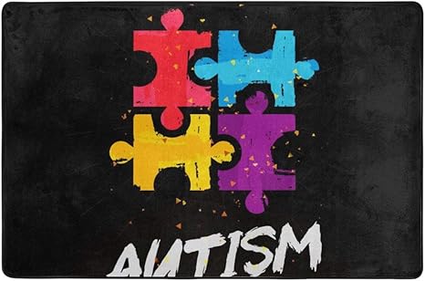 Amazon Autism Awareness Day ハイエンドのファッションシンプルなポップな絶妙なフランネルファブリックマット ラグ カーペット オンライン通販