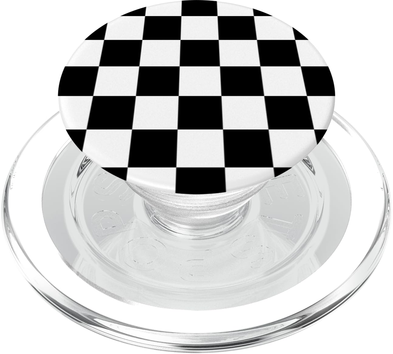 Checkered Black and White Checkerboard Pattern Style PopSockets PopGrip: Swappable Grip for Phones & Tablets PopSockets PopGrip for MagSafe