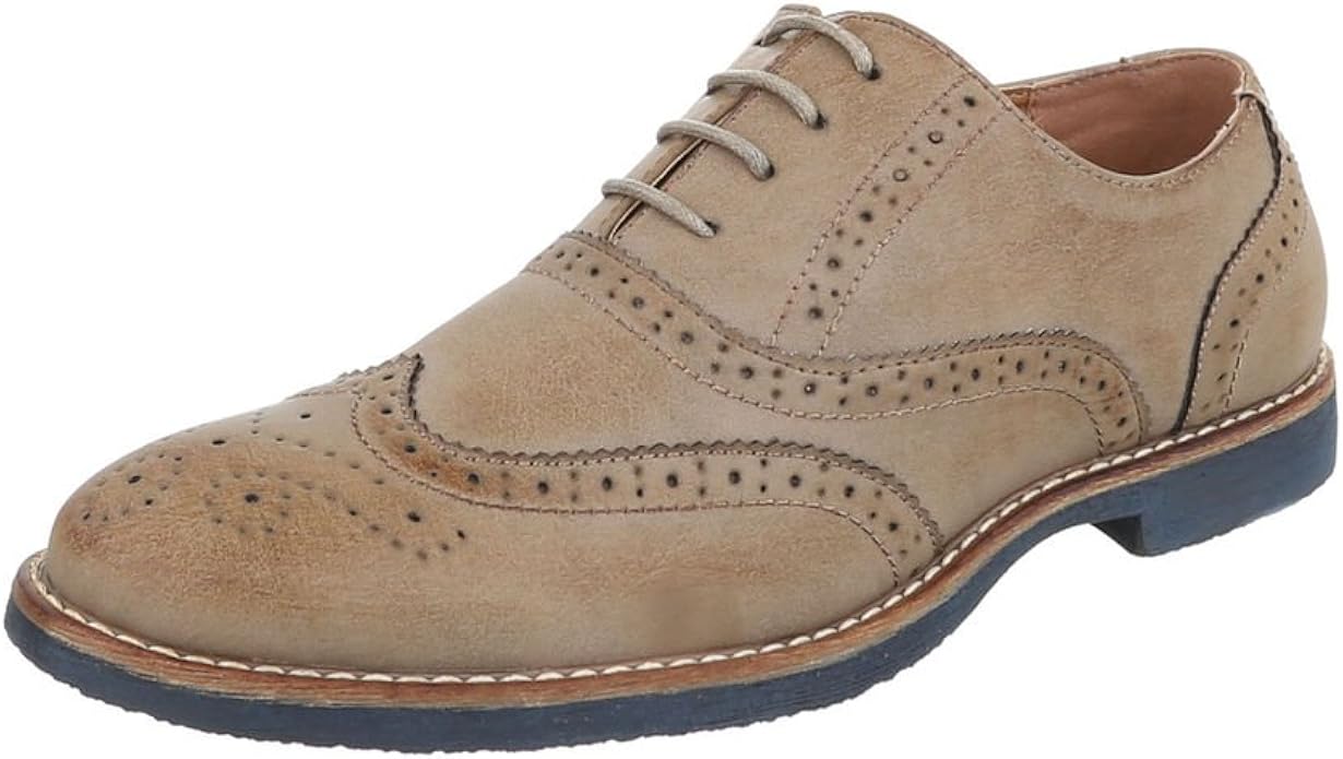 Ital Design Budapester Stil Herren-Schuhe Oxford Blockabsatz Schnürer ...