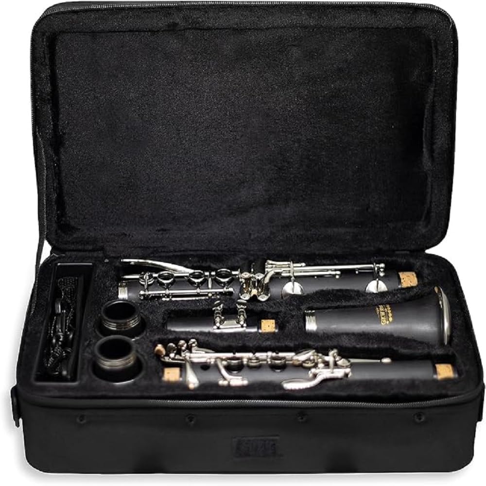 Photo 1 of *UNKNOWN IF WORKS PROPERLY***GKW MUSIC Bb Clarinet Student to Intermediate Model, Ebonite with Wood Grain Effect, Ideal for Beginner & Intermediate Players