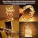 Tobbiheim 4 Set Fairy Lights String Battery Operated Waterproof 8 Modes 50 LED 22.9ft Copper Wire Light with Remote and Timer for DIY Wedding Party Christmas Outdoor Warm White (Battery Not Included)