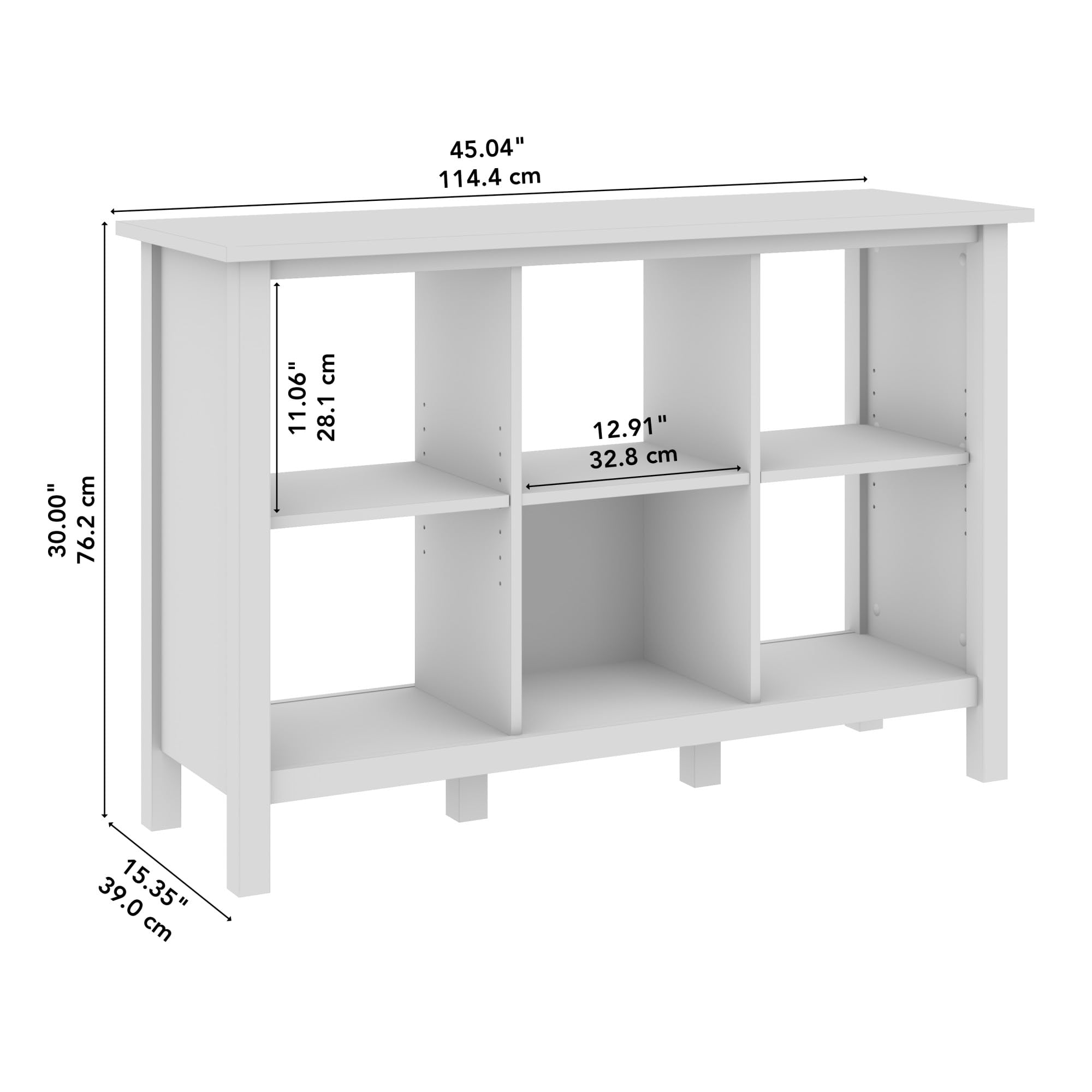 Mua Bush Furniture Broadview 6 Cube Organizer in Pure White trên Amazon
