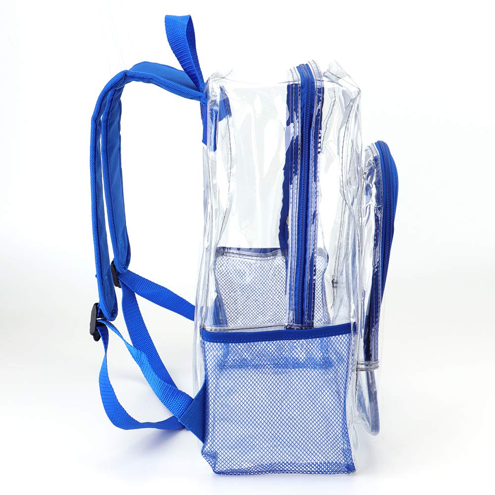 JOMPARO Clear Backpack Heavy Duty Transparent Backpacks for School Boys Girls Adults Large Plastic Bookbag