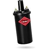 PerTronix Flame-Thrower II Ignition Coil 45,000 Volt, Black, 45011 | 6 &amp; 12V High Output Performance Ignition Coil, 0.6 Ohm Oil-Filled Canister, Electronic Compatible