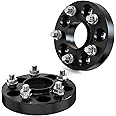 1 Inch Black Hubcentric Wheel Spacers 5x108 Compatible For Ford Fusion Jaguar F-Type XF XJ XJR XK XKR XE S-Type X-Type Compatible For Lincoln LS Continental Mark VIII MKZ MKC (2pcs 63.4mm M12x1.5)