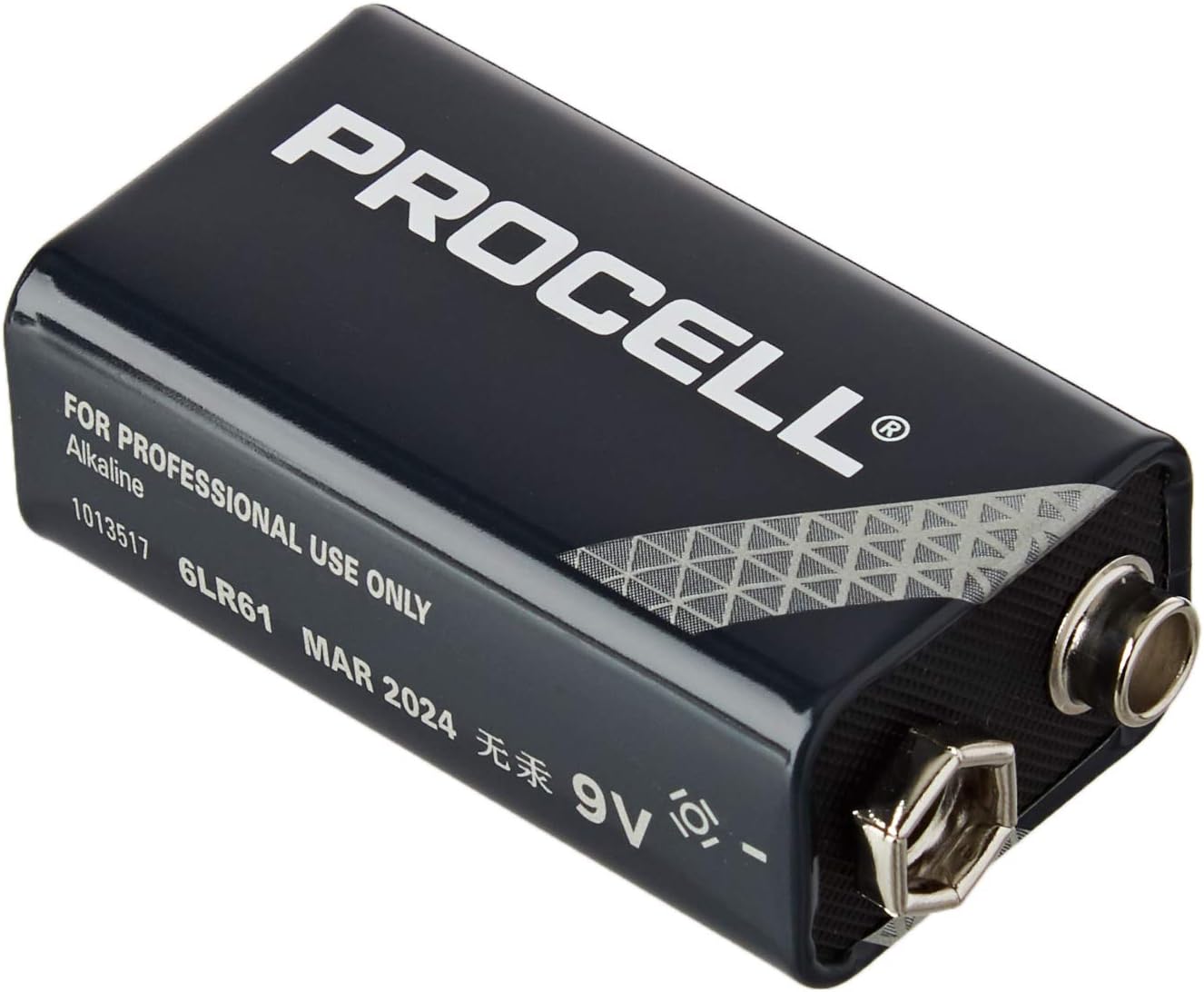 Duracell MN2400/10 Procell 9V Battery (Pack of 10), Black, 3.5 cm*13.0 cm*5.0 cm