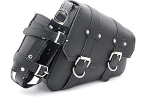 evomosa Universal Motorcycle Saddle Bags PU Leather Side Tool Bags for Motorbike Saddle Bag (Right Side)