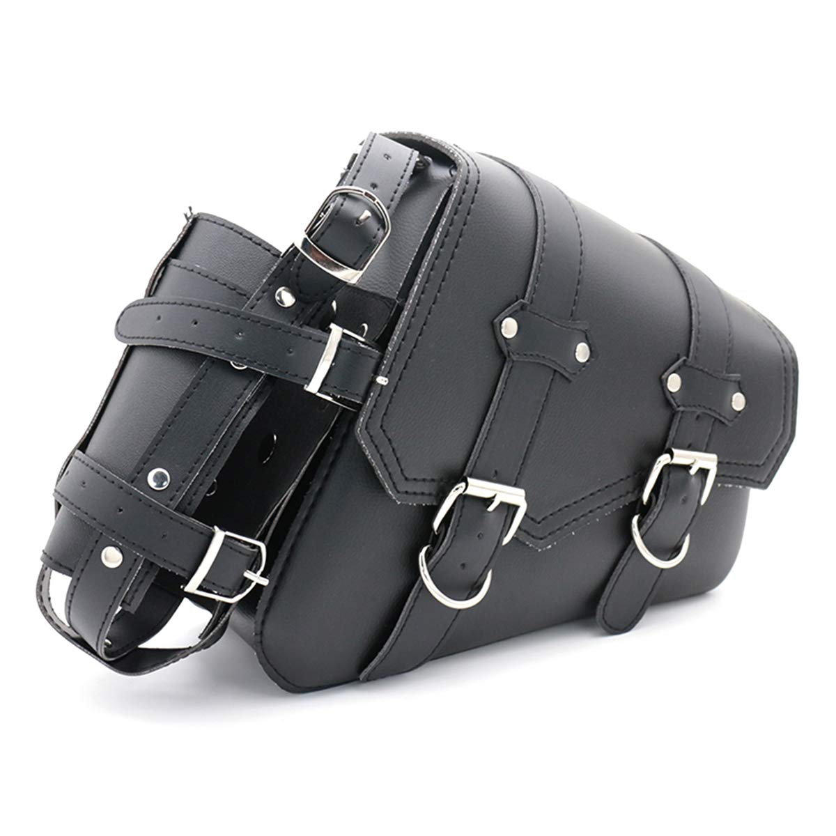 evomosa Universal Motorcycle Saddle Bags PU Leather Side Tool Bags for Motorbike Saddle Bag