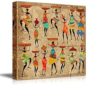 African Woman on Grunge Background (Africa) Wall Decor...