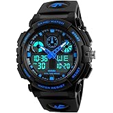 MASTOP Men's Digital Analog Sports Military Watches Waterproof Outdoor LED Backlight Display Alarm Stopwatch
