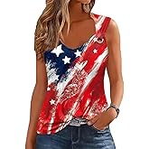 Summer Tank Cute Tops for Women Casual Sleeveless Shirt Loose Fit Scoop Neck O Ring Shoulder Blouse