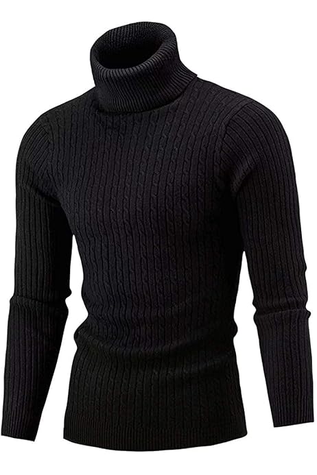 Men's Turtleneck Sweater Pullover Thick 