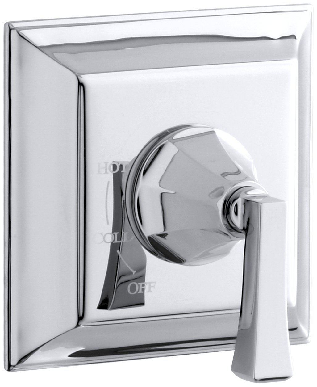 KOHLERTS463-4V-CP Memoirs Series Deco Lever Handle, Spout, 2.5 GPM Showerhead Stately Rite-Temp Bath and Shower Valve Trim, Polished Chrome