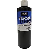 Sax Versatemp Heavy-Bodied Tempera Paint, Black, 1 Pint - 1440686