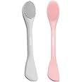 REVEX Silicone Face Mask Brush Applicator,2 Packs Double-Ended Facial Mask Brush for Mud, Clay, Charcoal Mixed Mask,Soft Make