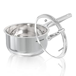 SUNHOUSE 1.5 Quart Sauce Pan, 18/10 Stainless Steel