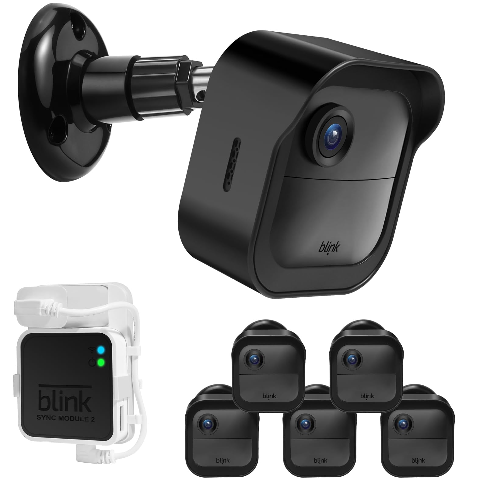 Photo 1 of Blink Outdoor Camera Wall Mounts, 5 Pack Weatherproof Protective Housing and 360 Degree Adjustable Mount with Blink Sync Module 2 Mount (Blink Camera Not Included)