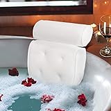 Samplife Bath Pillow Spa Bathtub Cushion Head,Neck,Shoulder and Back Support Rest with 4 Non-Slip Strong Suction Cups