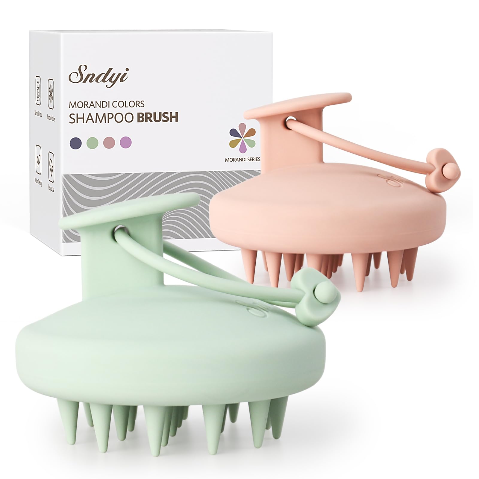 Photo 1 of Sndyi Silicone Shampoo Brush with Soft Bristles - Scalp Massager, Exfoliator for Dandruff Removal, Wet/Dry Brush for Hair Growth, Scalp Care, and Hair Scrubbing