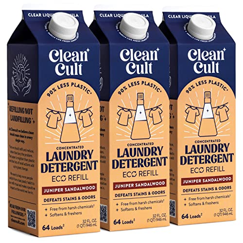 Cleancult Laundry Detergent Refills (32oz, 3 Pack) Laundry Soap that
