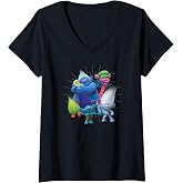Women's DreamWorks Trolls Happy Group V-Neck T-Shirt